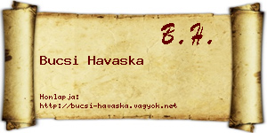 Bucsi Havaska névjegykártya
